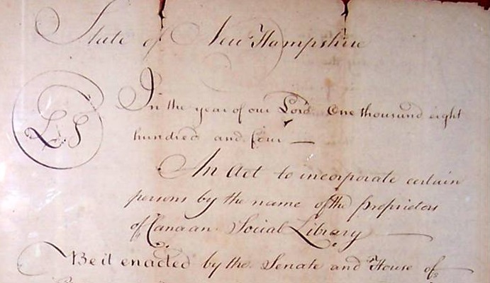 original town charter in script