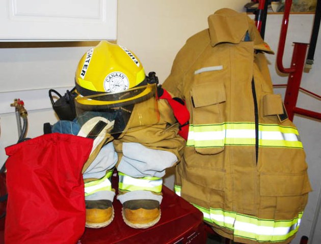 shiny new fire fighting clothing