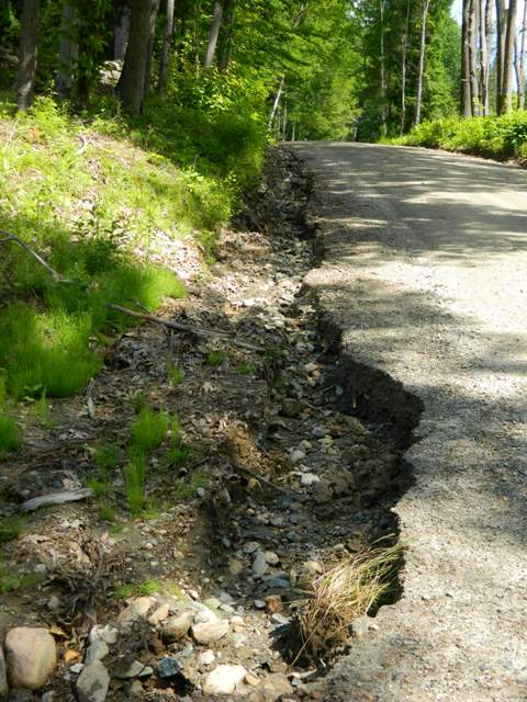 eroded road ditches