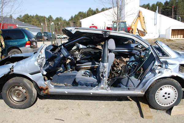 mangled car