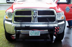 front of Dodge truck