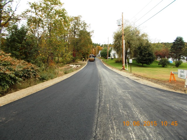 paving compacter on Codfish Hill Rd