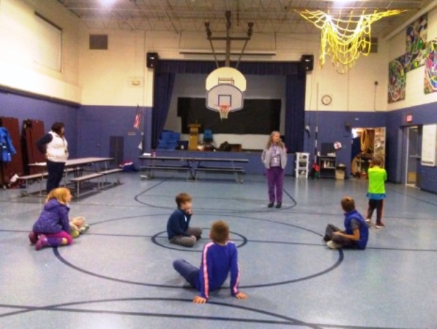 children playing in gym