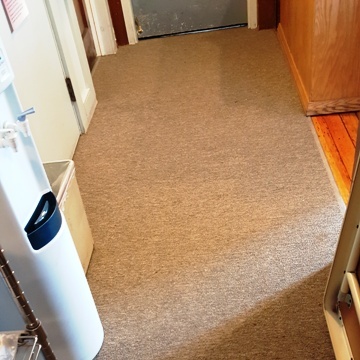 carpeted floor