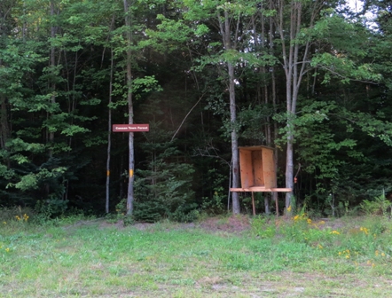 Marked entryway to the Town Forest