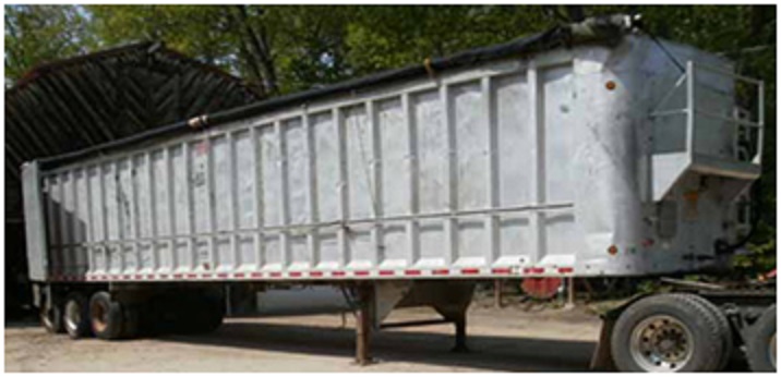 trailer to hold recycled materials