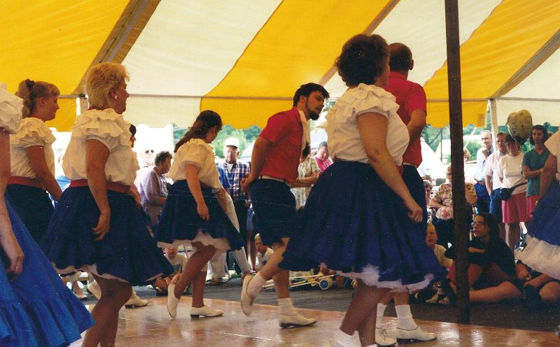 square dancers performing