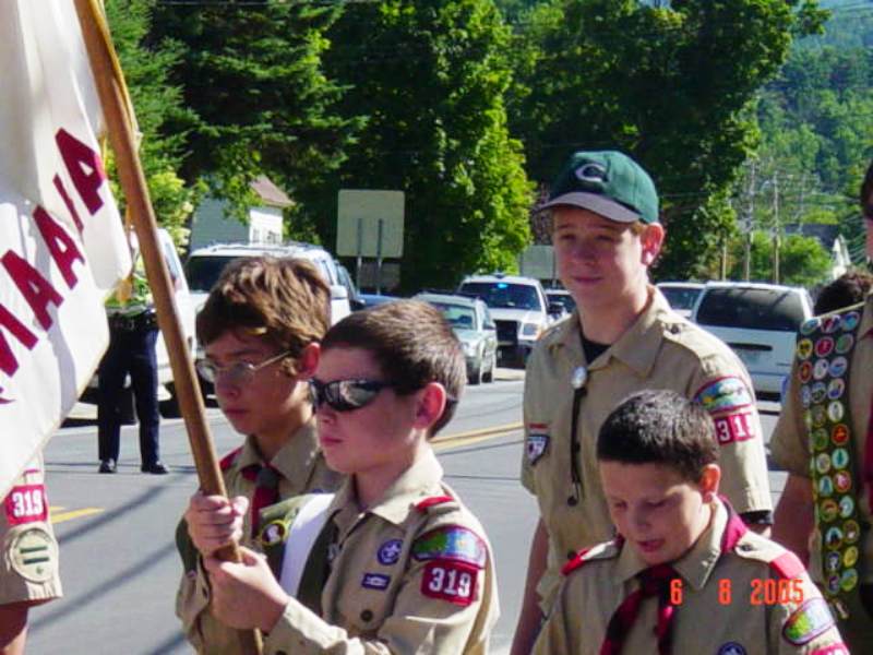 boyscouts marching