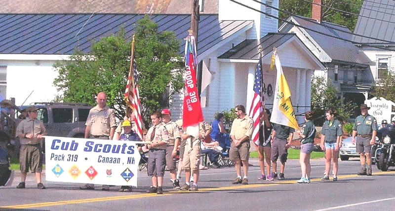 boy scouts marching in parade
